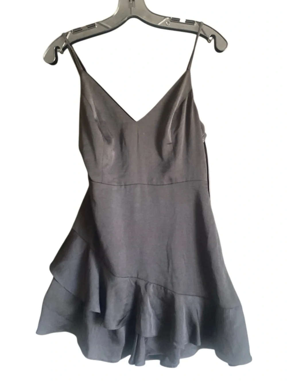 NWT Express Black Romper with Ruffled Hem. Size Small.
